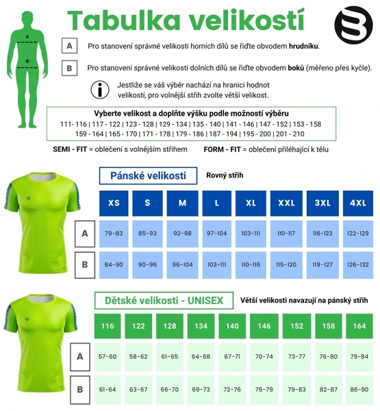 Tabulka velikostí - Bespo eshop